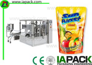 آلة تعبئة عصير الفواكه الدوارة آلة تعبئة السوائل الموفرة للطاقة